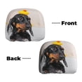 thumbnail image 4 of Goofa Dachshund Sitting in Bathtub Pattern 2 PCS Car Headrest Cover, Headrest Protector,Universal Interior Car Accessories, 4 of 6
