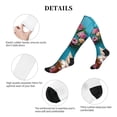 thumbnail image 5 of Lsque Whimsical Cats and Flowers Scene Pattern Sport Compression Socks for Men & Women 15-20 mmHg Knee High Nurse Pregnant Running Medical and Travel Athletic, 5 of 6