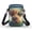 Cow Starlit Night, variant on HELLHERO Cat and Daisy Pattern with Shoulder Strap Adjustable Shoulder Strap Crossbody Bag for Daily Use Crossbody Sling Bag Polyester 4.33x1.97x7.09