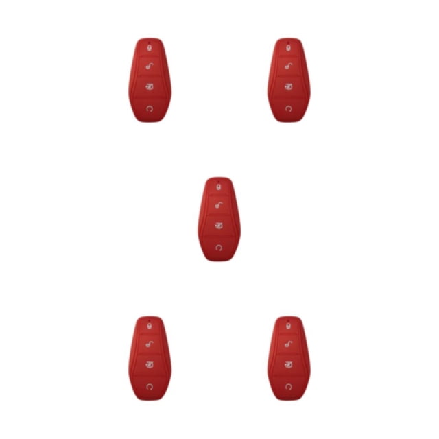 Decodeary Silicone Car Cover Glow In Dark For 360° Protection Scratch-proof Silica Gel Case For BYD Atto Red 9 x 5cm 5Set
