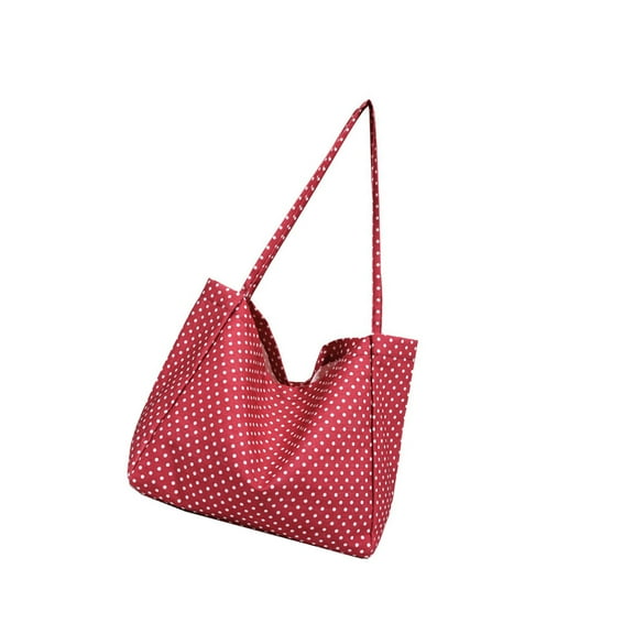 Spacious Dot Bag Reinforced Handle Lightweight Design Shoulder Bags Casual Handbag For Books Laptops Essential