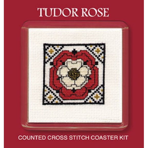 Textile Heritage Coaster Kit - Tudor Rose