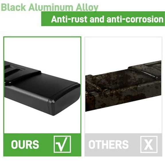 6" Running Boards Compatible with 2015-2025 Ford F-150 Super Crew Cab and 2017-2025 Ford F250 F350 Super Duty Crew Cab - Side Step Rails Nerf Bars (Aluminum Alloy, for Vehicles wit