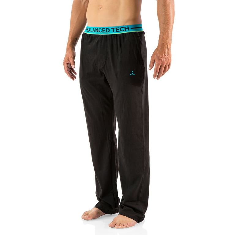 Balanced Tech Men s Solid Cotton Knit Pajama Lounge Pants Walmart