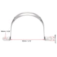thumbnail image 2 of Uxcell 80mm(3.15") 201 Stainless Steel 2 Holes Rigid Pipe Strap Tension Tube Clamp 16 Pack, 2 of 5
