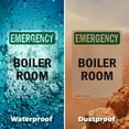thumbnail image 6 of (2 Pack) Boiler Room OSHA Emergency Sign 10 Inch X 14 Inch Indoor / Outdoor Rust-Free Aluminum Metal Signs for Workplace, Workshop, and Construction Site, Made in the USA, 6 of 8