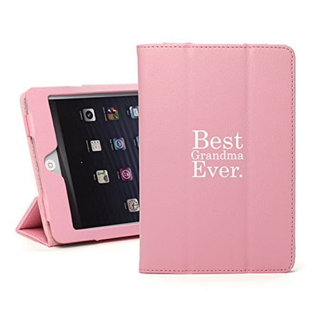 For Apple iPad Mini 4 Light Pink Leather Magnetic Smart Case Cover Stand Best Grandma (Best Ipad For The Money)