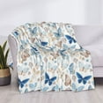 thumbnail image 3 of Rateoe Butterfly Pattern Flannel Throw Blanket, Ultra-soft Blanket for Bed, Couch, Car, Hypoallergenic Anti-pilling blanket-50"x40"(Horizontal), 3 of 6
