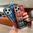 thumbnail image 3 of Bread Block Creative Gradient Dual Color Soft Silicone Case for Women Girls Compatible with iPhone Case (iPhone 12 Pro Max,Red-Black), 3 of 7