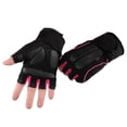 thumbnail image 2 of Guantes de fitness para hombres y mujeres, de medio dedo, transpirables, para montar a caballo, equipo de entrenamiento con mancuernas, guantes de muñeca extendidos, 2 of 4