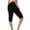 Black, variant on Capri Pants For Women Solid Drawstring Knit Capris Trouser Elastic Waist Black Lounge Pajama Pant L