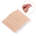 thumbnail image 3 of 300 hisopos de algodón: palillos de dientes desechables con puntas puntiagudas para maquillaje y uso diario. Palitos de bambú para maquillaje y decoración de uñas., 3 of 5