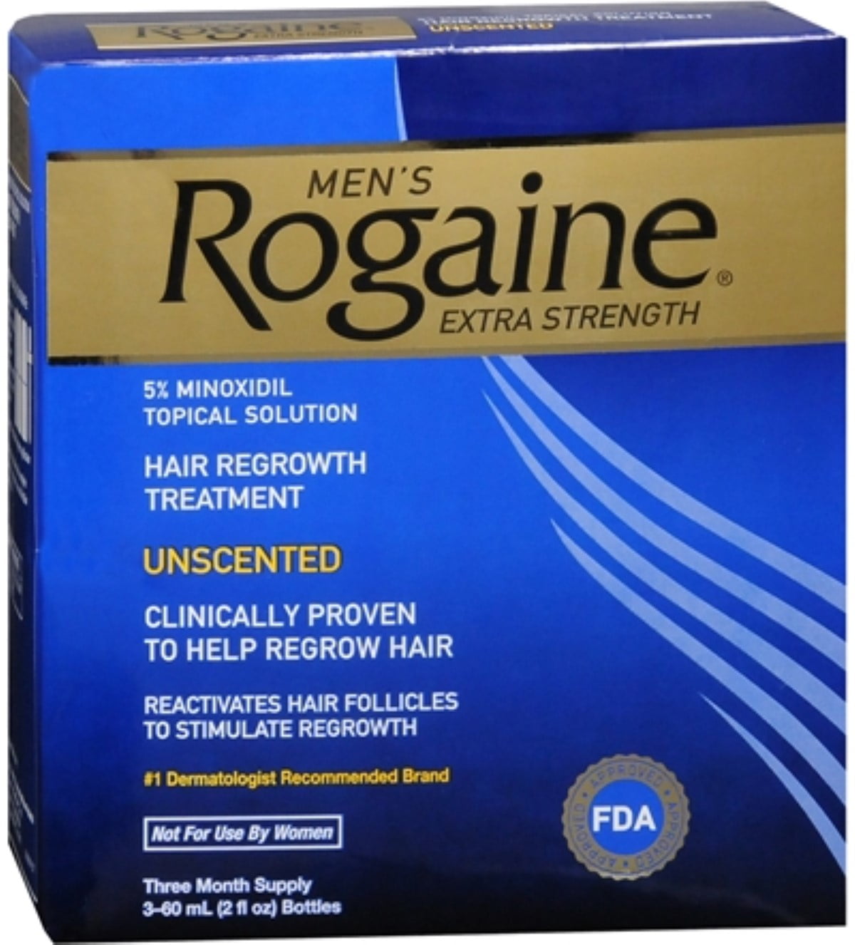 Rogaine Men's Extra Strength Unscented, 6 oz (Pack of 2)