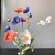 thumbnail image 4 of Flor de amapola artificial 4 amapolas pequeñas flores artificiales de seda rosa coral, 4 of 6