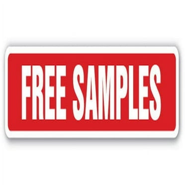 24 in. Free Samples Street Sign - Giveaways Sampler Consumer Product Freebie