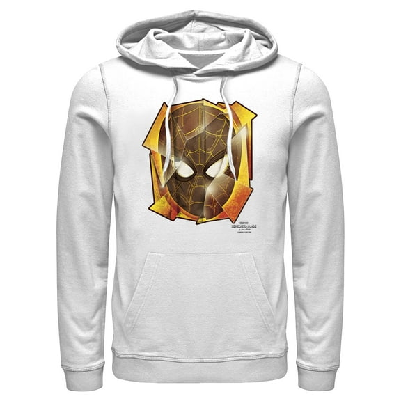 Men's Marvel Spider-Man: No Way Home Golden Mask  Pull Over Hoodie White X Large