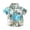 Blue, variant on Coerni Toddler Boys Hawaiian Shirt Baby Short Sleeve Button Down Shirts Tropical Beach Top Lapel Neck Casual Summer Clothes