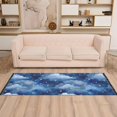 thumbnail image 2 of Yayeee Runner Rug for Bedroom 2'x6' Machine Washable Hallway Non Slip Mat, Blue Watercolor Stars Pattern, 2 of 8