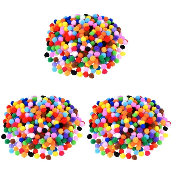 600 Pieces Pom Poms, 1 Inch Craft Pom Poms, Fuzzy Pompom Puff Balls for DIY Arts, Crafts Projects, Home Decorations