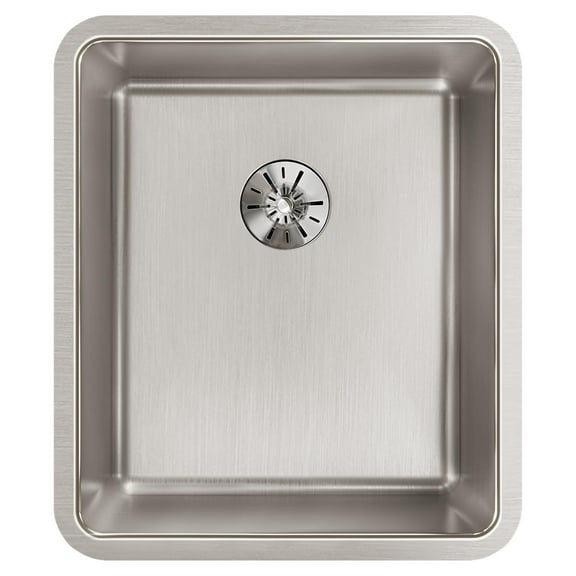 Elkay ELUHH1316TPD Lustertone Iconix Stainless Steel 16" x 18-1/2" x 8", Single Bowl Undermount Sink with Perfect Drain