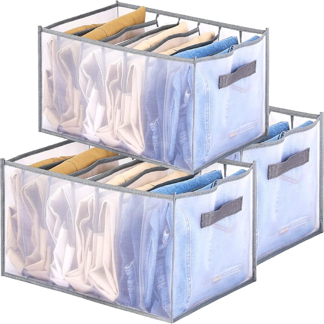 Jeans Wardrobe Clothes Organizer, Mesh Closet Shelf Organizers for