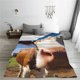 thumbnail image 5 of Balery Blue Sky Meadow Cute Cow Manta de Felpa Suave y Acogedora – Cobija de Franela Aterciopelada para Cama, Lavable y Cálida para Sofá, Mascotas, Transpirable-60"x50", 5 of 7