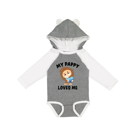 

Inktastic Cute Bigfoot My Pappy Loves Me Gift Baby Boy Long Sleeve Bodysuit