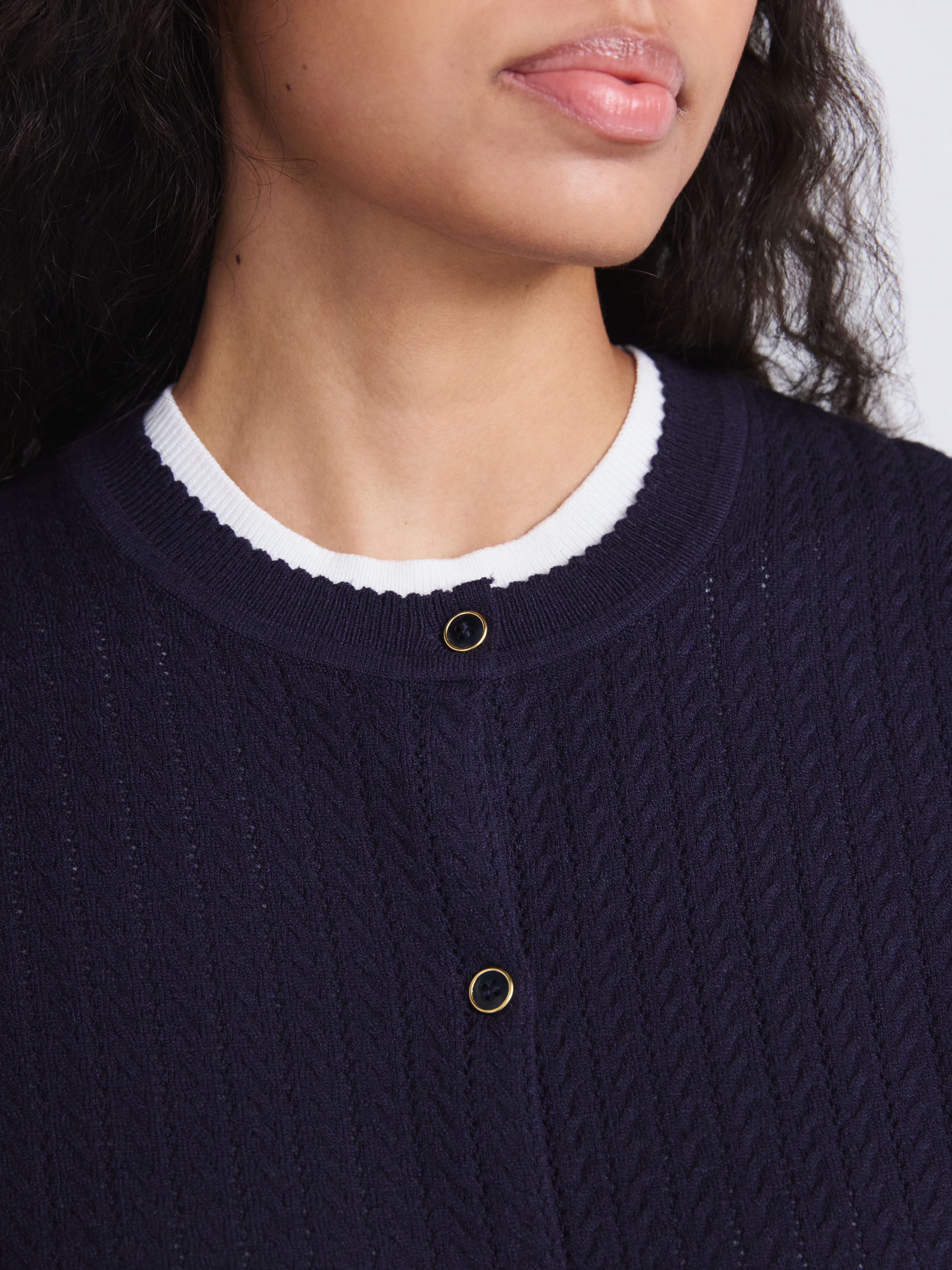 Free Assembly Women's and Women's Plus Cozy Yarn Welt Pocket Cable Cardigan Sweater, Midweight, Sizes XS-4X