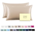 thumbnail image 1 of Juego de fundas de almohada de seda Suatien tamaño queen, 100% seda de morera, 1 of 6