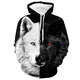 thumbnail image 2 of Sudadera con capucha para hombre de otoño con estampado de lobo animal, jersey estampado 3D, moda urbana, sudadera popular de manga larga de gran tamaño para hombre, 2 of 4