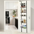 Costway Hanging Kitchen Storage Wire, 6-Tier Adjustable Pantry Door ...