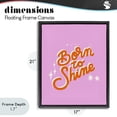 thumbnail image 4 of Stupell Industries Eclectic Born To Shine on Pink Black Floating Frame Canvas Art, 17 x 21, by Indira Prieto | IndySign, 4 of 8