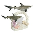 thumbnail image 3 of Great White Shark Family Swimming By Sea Coral Reef With 3D LED Light Figurine, 3 of 9