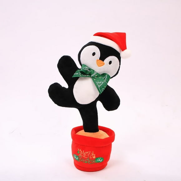 Dance Christmas Tree Penguin Christmas Plush Toys Singing Luminous Soft Electric Toys