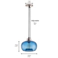 thumbnail image 5 of Aiwen Blue Glass Pendant Light Globe Shade Ceiling Lamp E27 Base Light Fixture, 5 of 10