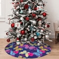 thumbnail image 5 of Pofeuu Paint Butterflies Print Christmas Tree Skirt, Merry Christmas Skirt Xmas Tree Ornaments for Xmas Holiday Party Decorations-48", 5 of 7