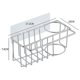 thumbnail image 2 of Estante de almacenaje para fregadero de cocina, soporte de esponja de acero inoxidable, organizador de baño de esponja con cepillo autoadhesivo para almacenar paños de cocina, 2 of 5
