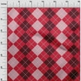 thumbnail image 2 of oneOone Cotton Cambric Bright Red Fabric Argyle Check Dress Material Fabric Print Fabric By The Yard 56 Inches Wide, 2 of 4