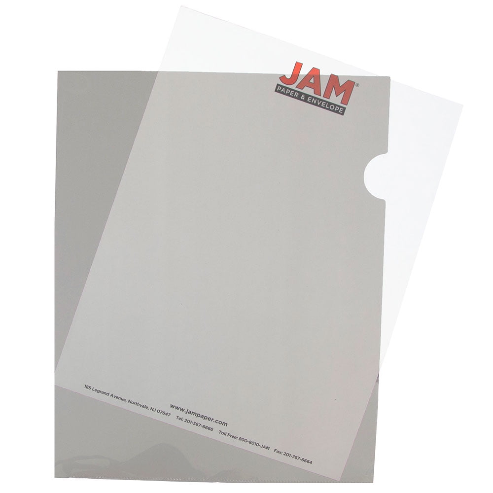 Clear Project Pockets JAM PAPER Plastic Sleeves 12 Page Protectors//Pack Letter Size 9 x 11 1//2