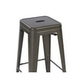thumbnail image 5 of Howard 30inch Metal Bar Height Stool, Set of 4, Gunmetal Color, Backless Style for Indoor, 5 of 7
