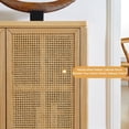 thumbnail image 5 of Rattan Sideboard Buffet Cabinet, 39.4" Small Boho Wooden Console Table with 2 Rattan Doors, Thin Narrow Kitchen Storage Cabinet for Living Room Entryway, 5 of 9