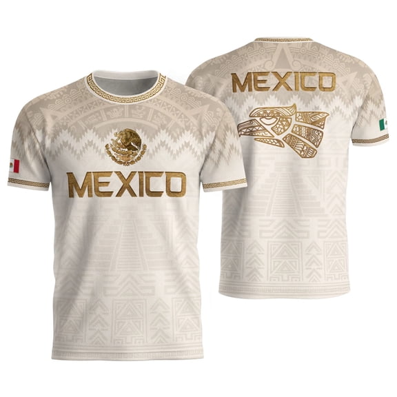 Zimjoy Soccer Jersey for Men Mexico Football Supporter Fan Shirt Short Sleeve Athletic Apparel Breathable Crewneck Graphic Sports Tee Dark Blue L