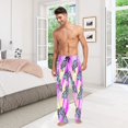 thumbnail image 7 of Colorful Dragonfly Pattern Mens Cotton Pajama Pants Long Staple Lightweight Sleep Bottoms with Pockets Breathable, 7 of 7