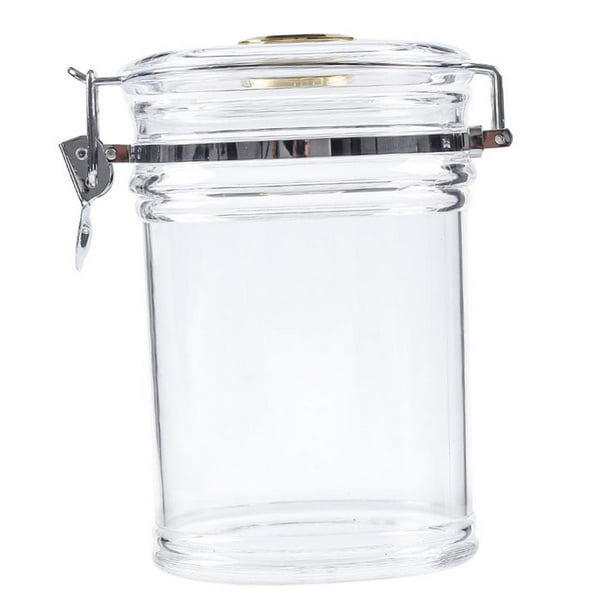 Tarro de humidificador de de acrílico con higrómetro, caja de Humidor de caja de sellado de humedad Capacidad de recipiente 127x127x185mm