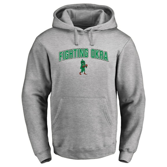 Men's Ash Delta State Statesmen Proud Mascot Pullover Hoodie