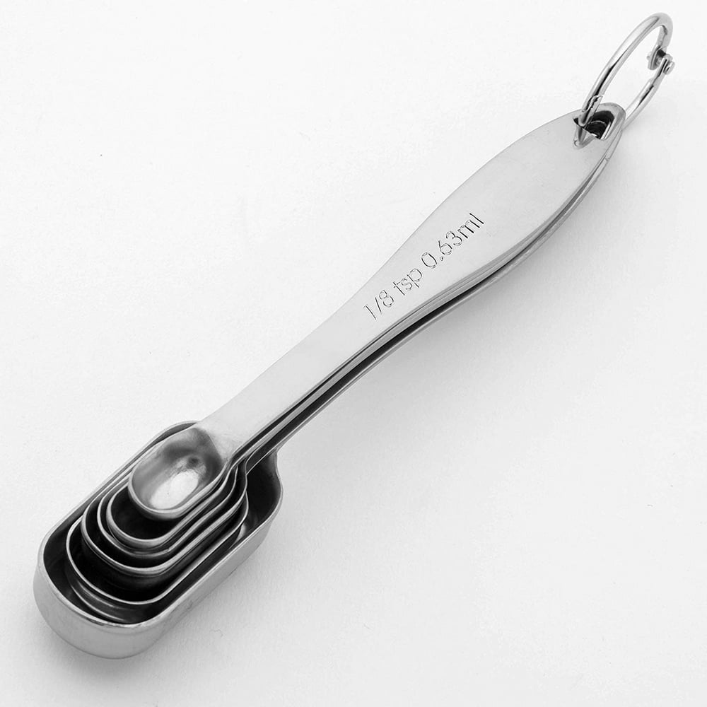 6 Pcs Stainless Steel Measuring Spoons, SEGMART Stackable Measuring
