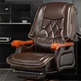thumbnail image 4 of Luxury Lumbar Back Support Office Chair Full Body Executive Floor Lounge Work Chair Footrest Soft Silla Plegable Home Furniture My Lux Decor Round, 4 of 49