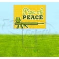 thumbnail image 1 of Pipes Of Peace (18" x 24") Yard Sign, Includes Metal Step Stake, 1 of 6