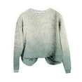 thumbnail image 4 of Kaemgyyd Sweaters for Women Winter Fall Crew Neck Knit Pullover Casual Fashion Gradation Long Sleeve Tops Clothes, 4 of 4