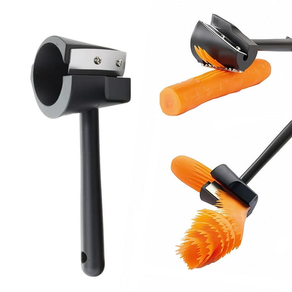 Carrot Curler and Peeler, Vegetable Spiral Cutter,Fruit Carving Tools,Kitchen Creative Cut Flower Tool,Rotatable Blade Peeler for Carrots, Potatoes, Cucumbe